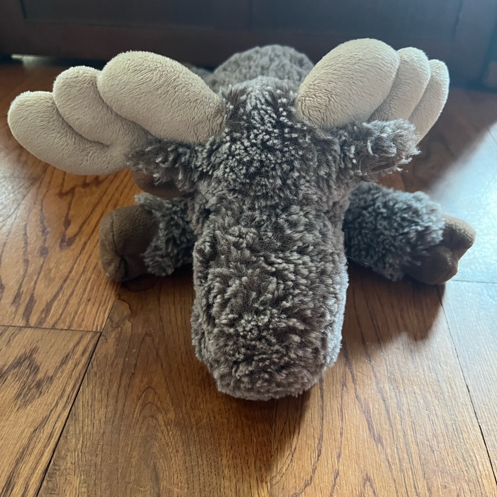 Plush Moose Stuffed Animal Toy - Gray and Brown